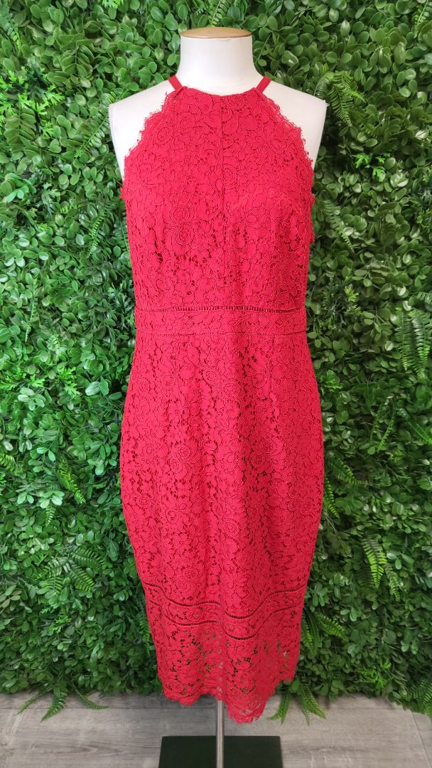 Portmans Red Lace Midi Dress (12)