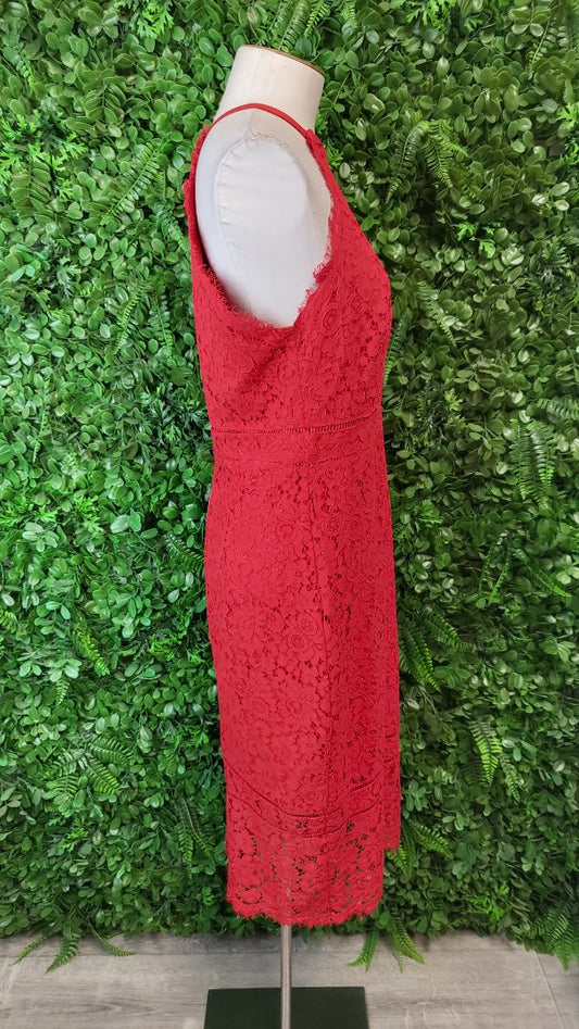 Portmans Red Lace Midi Dress (12)