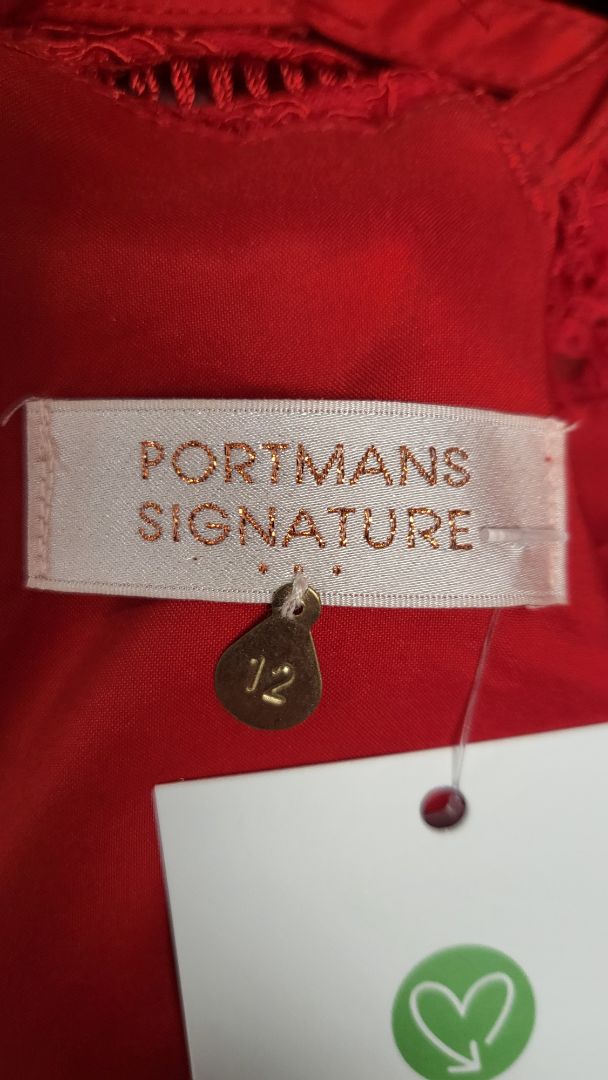 Portmans Red Lace Midi Dress (12)