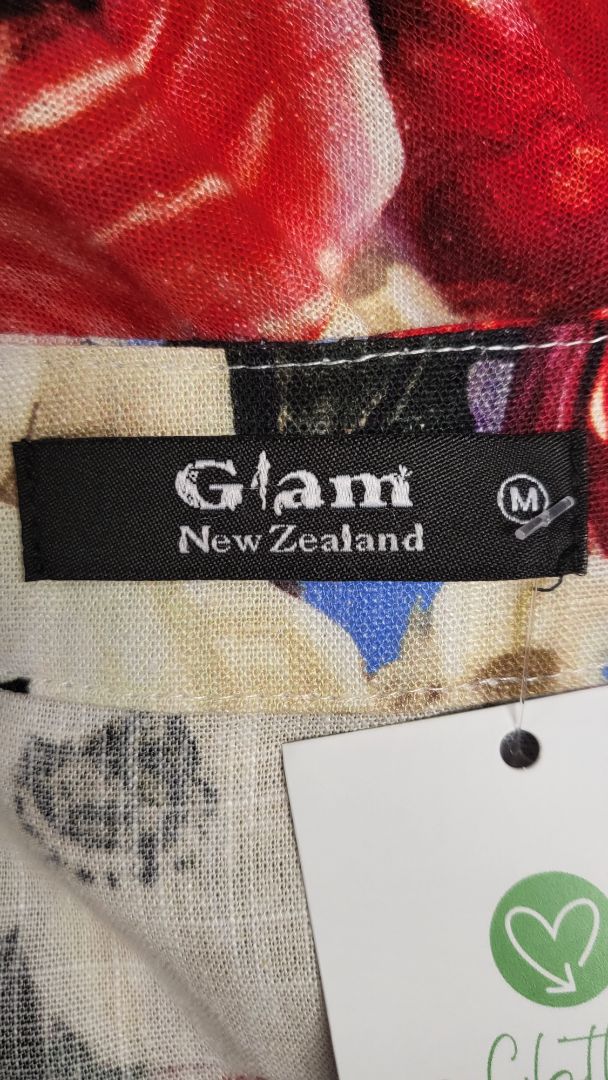 Glam Floral Linen Blend Dress (10-12)