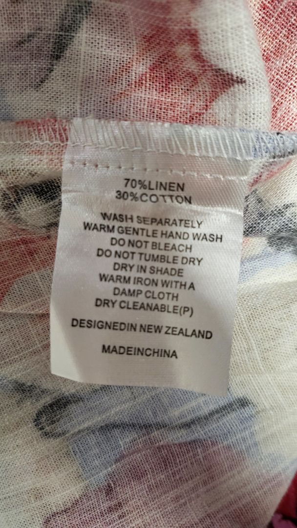 Glam Floral Linen Blend Dress (10-12)