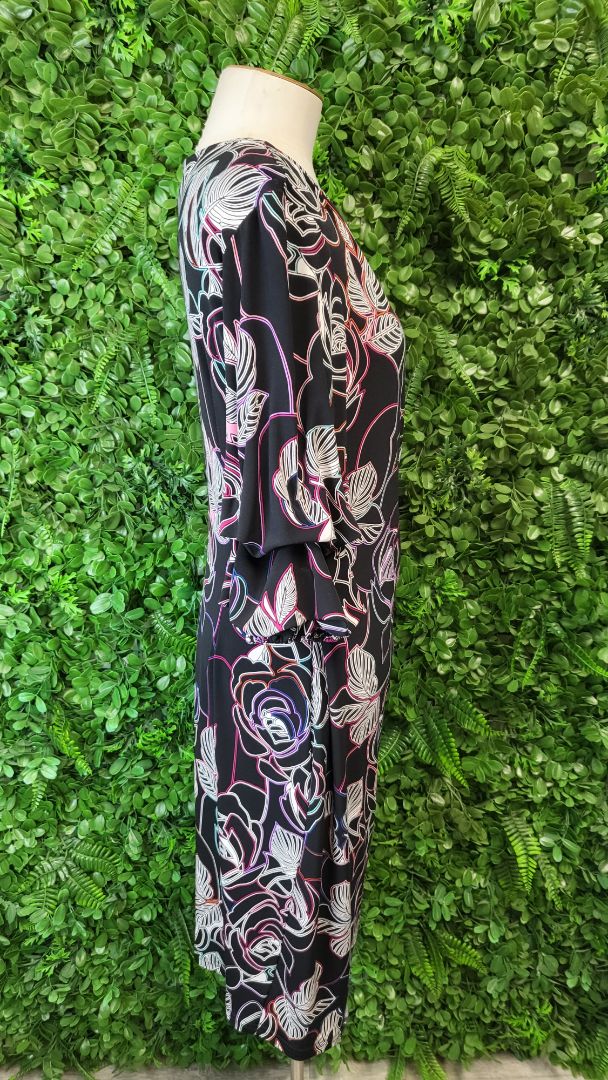 Joseph Ribkoff Floral Ruffle Sleeved Dress (12)