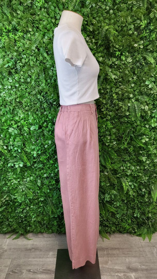 Dear Sutton Pink Linen Wallis Pant (14)