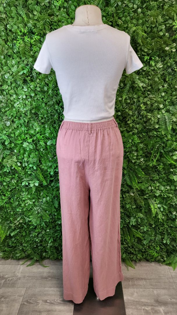 Dear Sutton Pink Linen Wallis Pant (14)