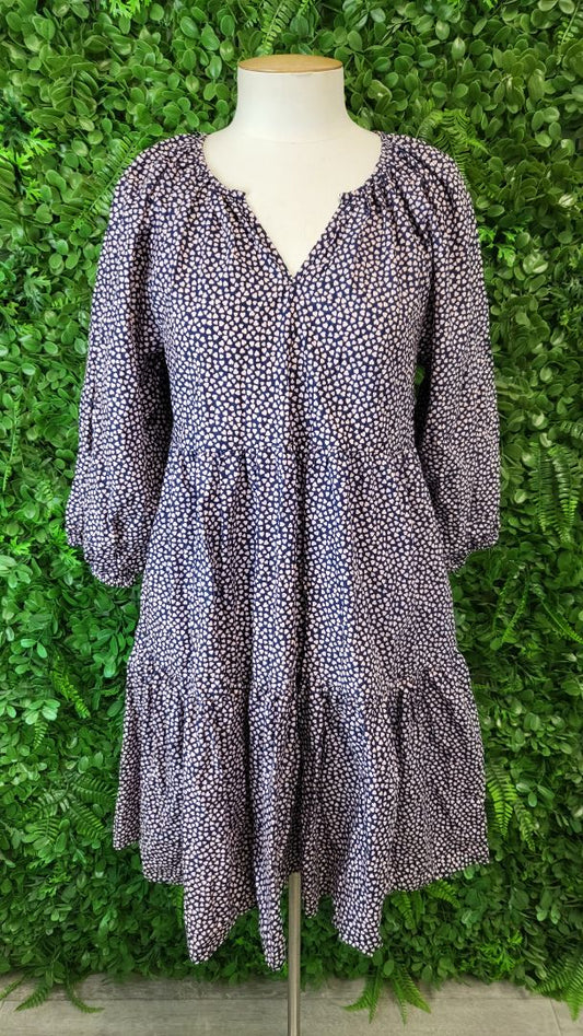 Boho Navy/Pink Heart Dress (10)
