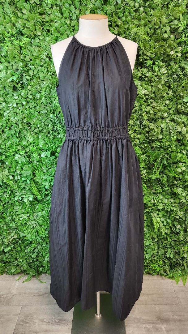Uniqlo Black Textured Dress (12-14)