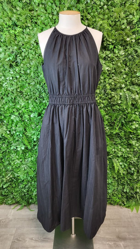 Uniqlo Black Textured Dress (12-14)