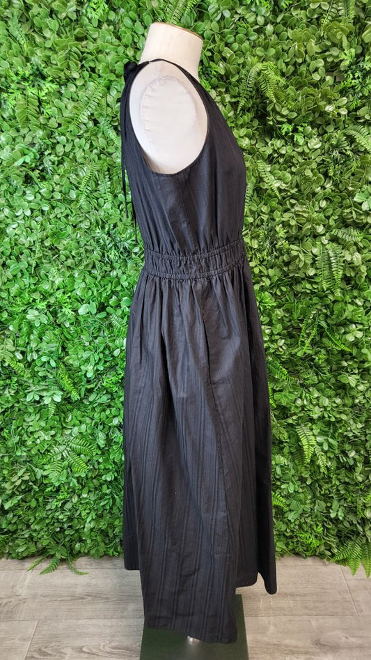 Uniqlo Black Textured Dress (12-14)