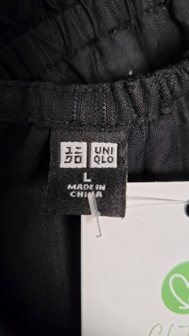 Uniqlo Black Textured Dress (12-14)