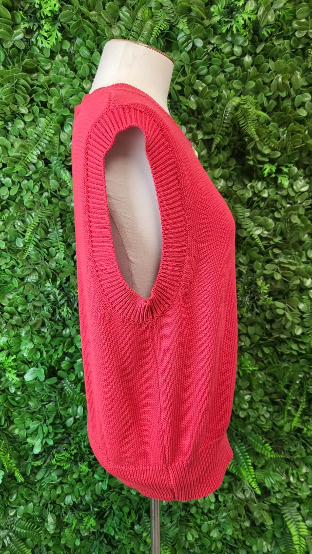 Stories Be Told Red Knit Vest (10)
