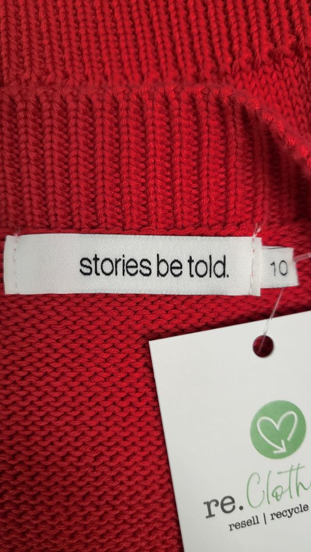 Stories Be Told Red Knit Vest (10)