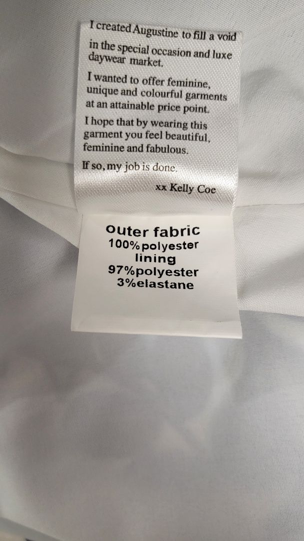 Augustine Blue Print Off Shoulder Dress (14-16)