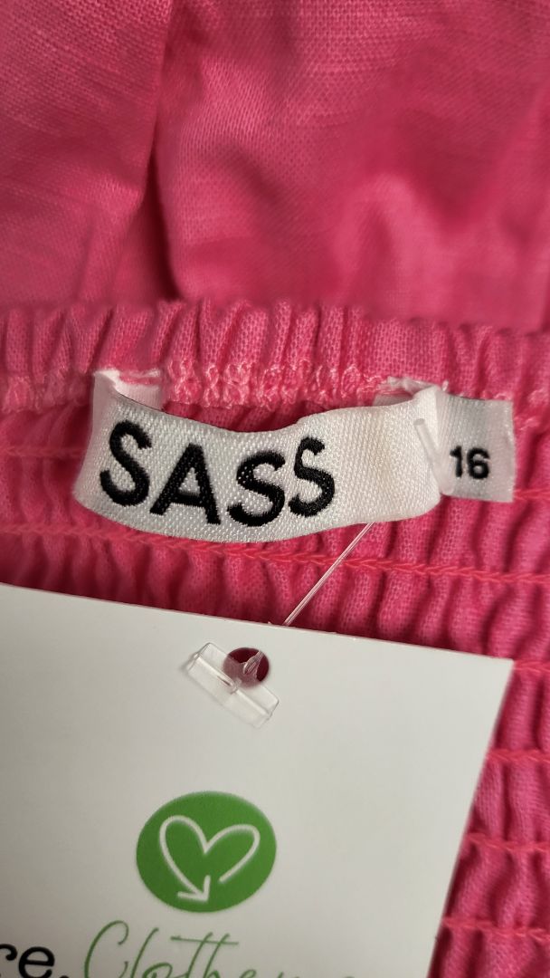 Sass Pink Linen Blend Dress (16)