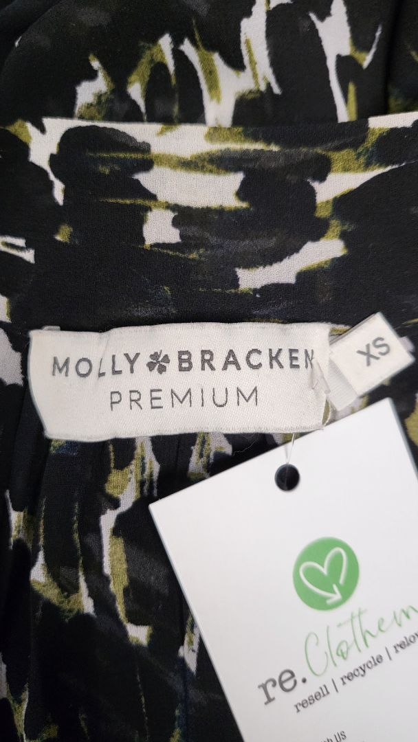Molly Bracken Black Tie Neck Top (8-10)