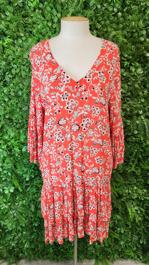 Seed Print Frill Hem Dress (10)