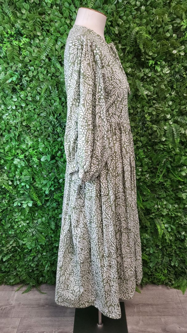 Maya Green Print Vacay Dress (12-14)