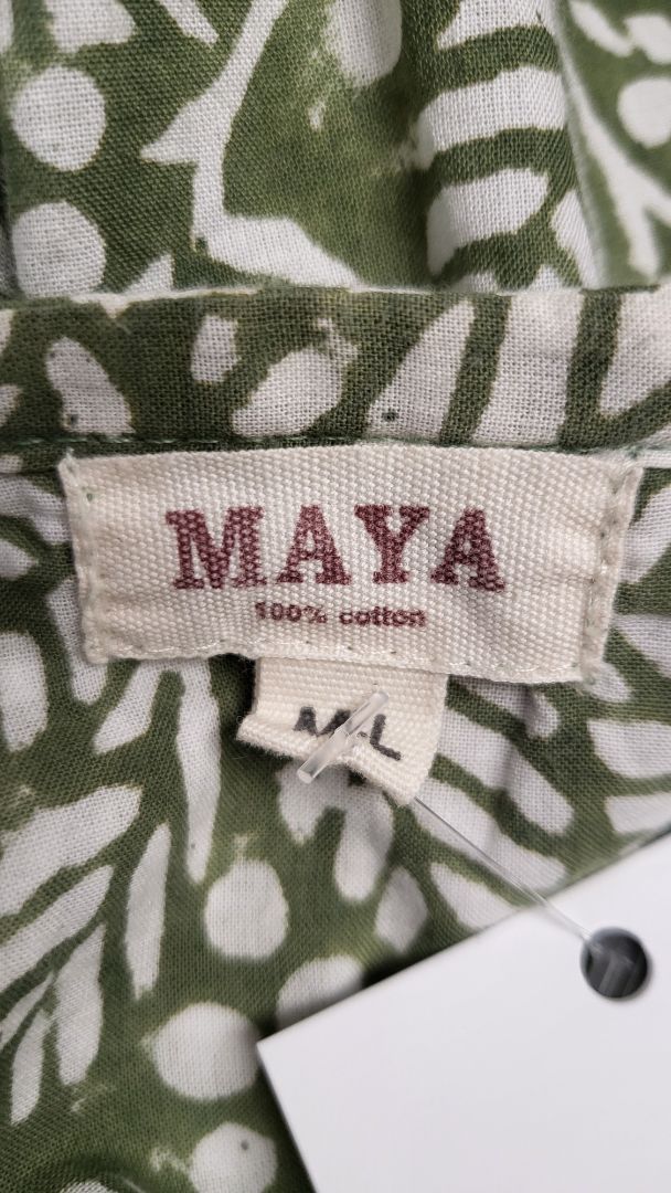 Maya Green Print Vacay Dress (12-14)