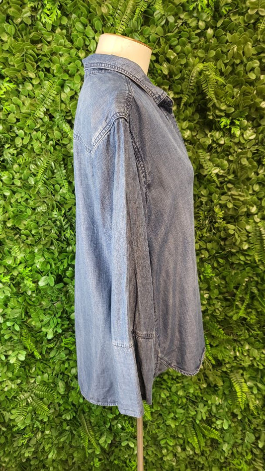 Bella Dahl Blue Chambray Shirt (14)