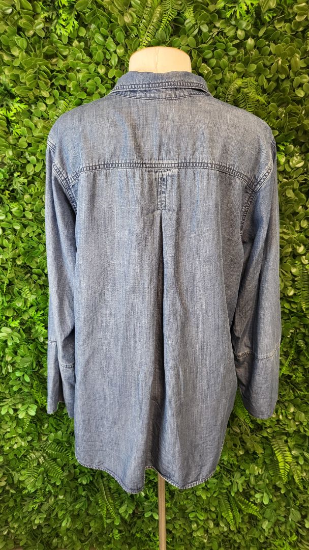 Bella Dahl Blue Chambray Shirt (14)