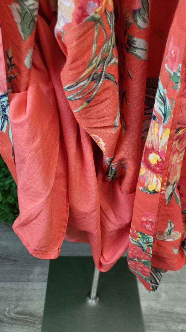 Monsoon Coral Orange Sundress BNWT (14)