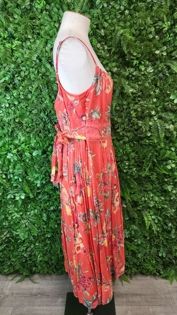 Monsoon Coral Orange Sundress BNWT (14)