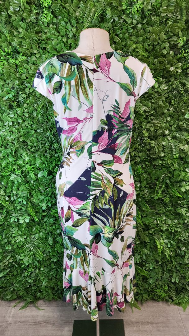 Joseph Ribkoff Tropical Print Tropical Wrap Dress (12)