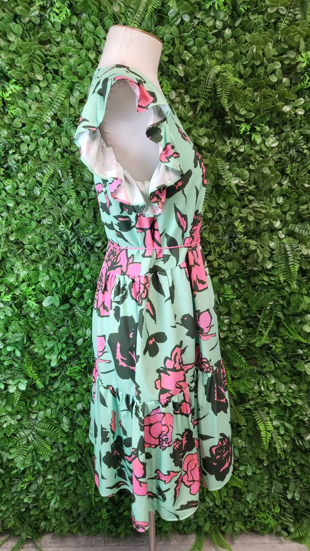 Charlo Green Tiered Dress (6)