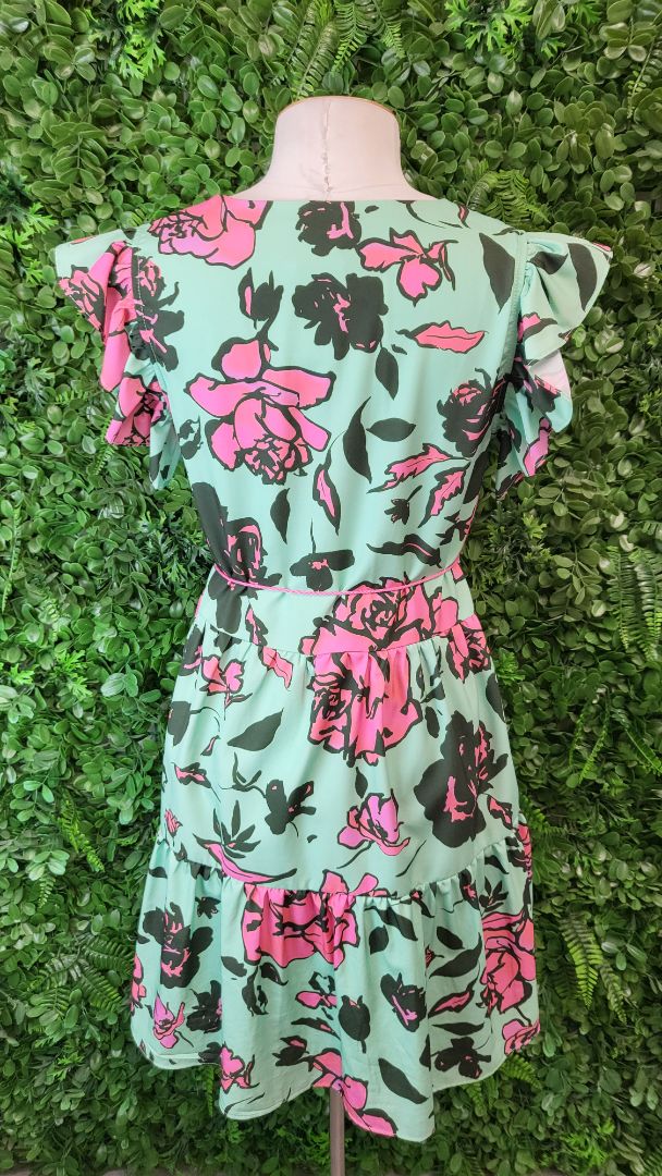 Charlo Green Tiered Dress (6)