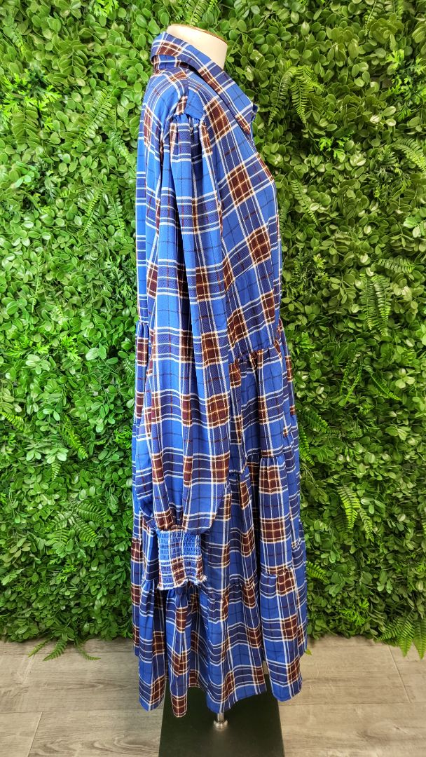 Friday Flamingo Check Collar Dress (22-24)