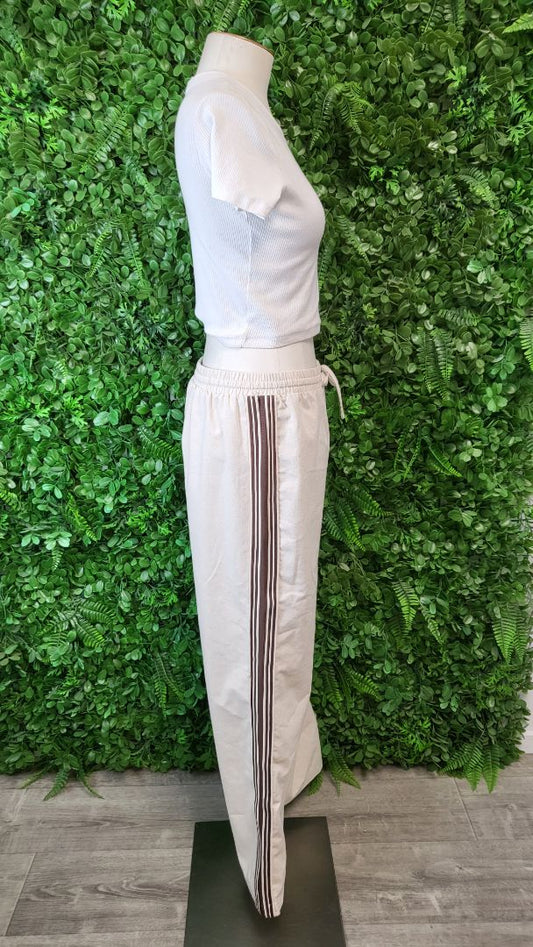 Silent Theory Oatmeal Wide Leg Pant (8-10)