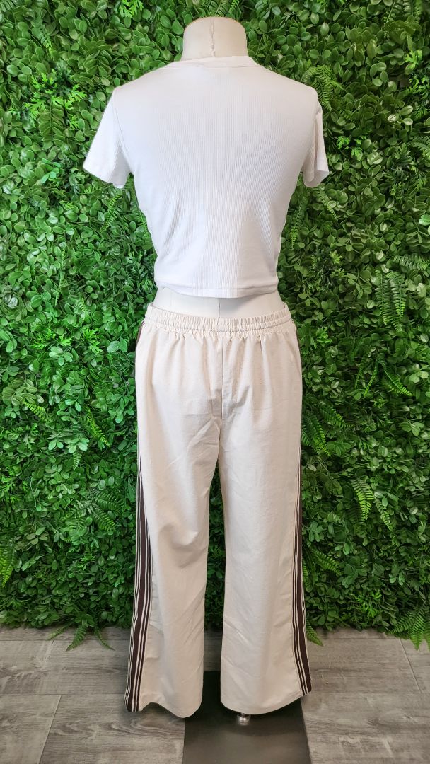 Silent Theory Oatmeal Wide Leg Pant (8-10)