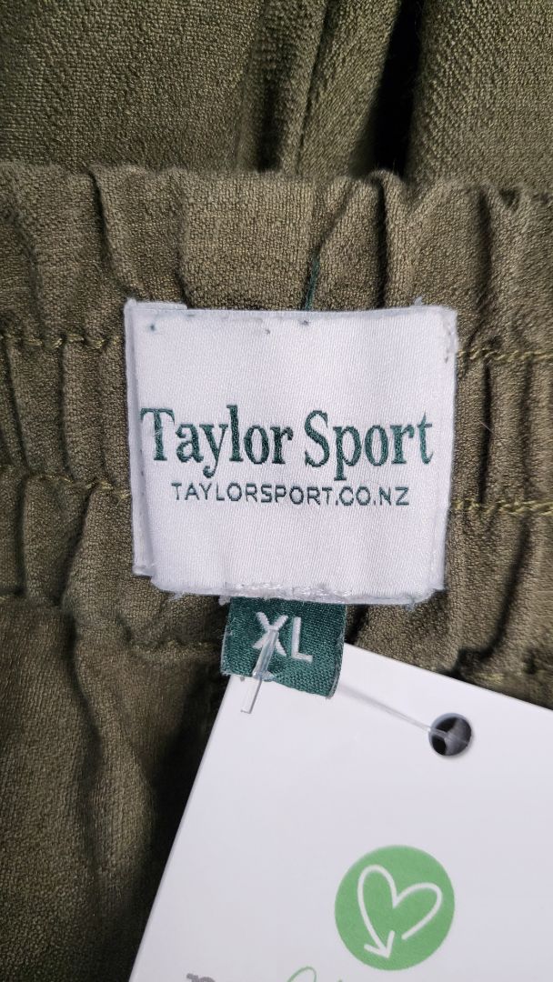 Taylor Sport Khaki Wide Leg Pant (14)