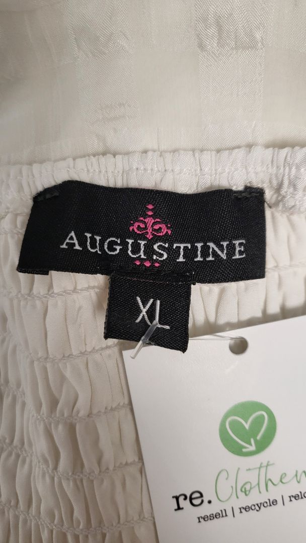 Augustine White Shirred Sundress (16)