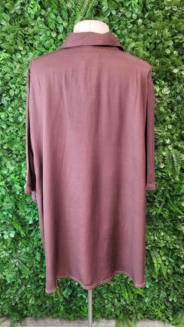Moke Chocolate Linen Blend Shirt BNWT (20)