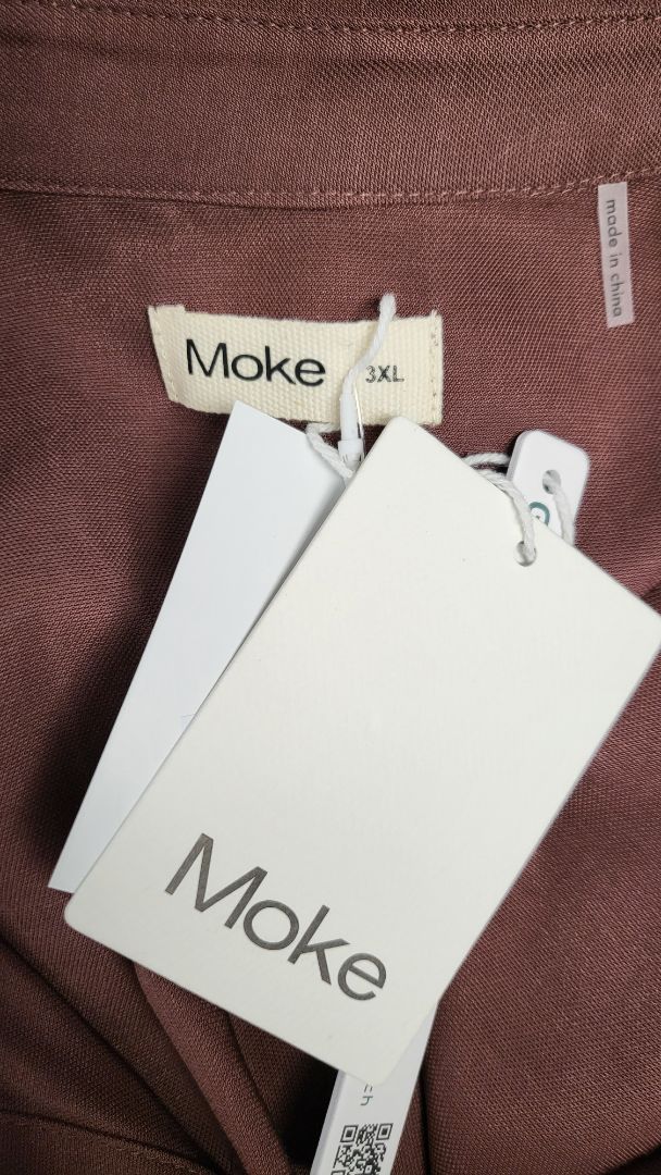 Moke Chocolate Linen Blend Shirt BNWT (20)