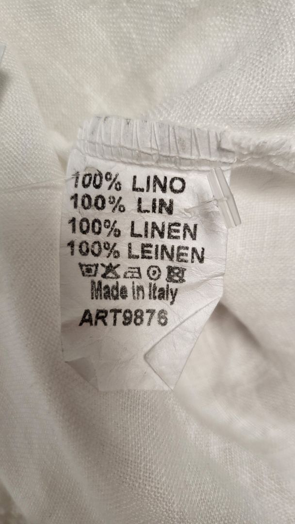 Made in Italy White Linen Sequin Jacket (12-14)