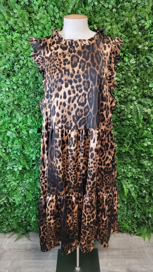 Friday Flamingo Animal Print Mid Dress (18-20)