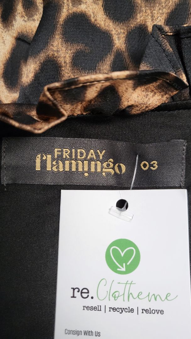 Friday Flamingo Animal Print Mid Dress (18-20)