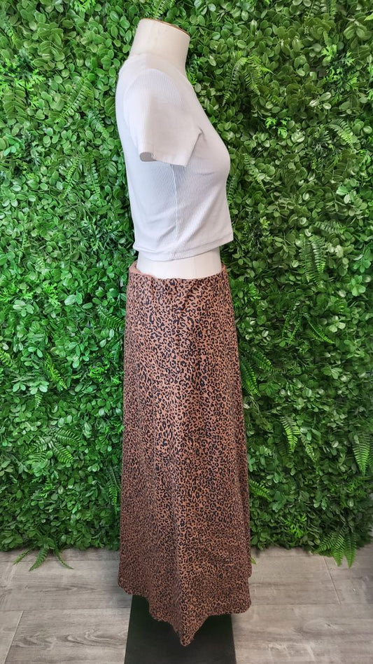 Sass Brown Animal Print Skirt (12)