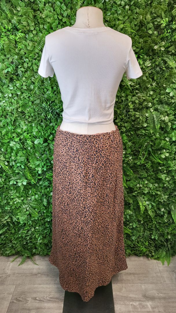 Sass Brown Animal Print Skirt (12)