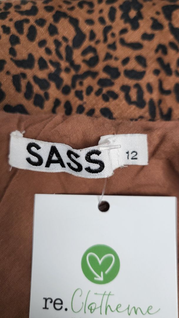 Sass Brown Animal Print Skirt (12)