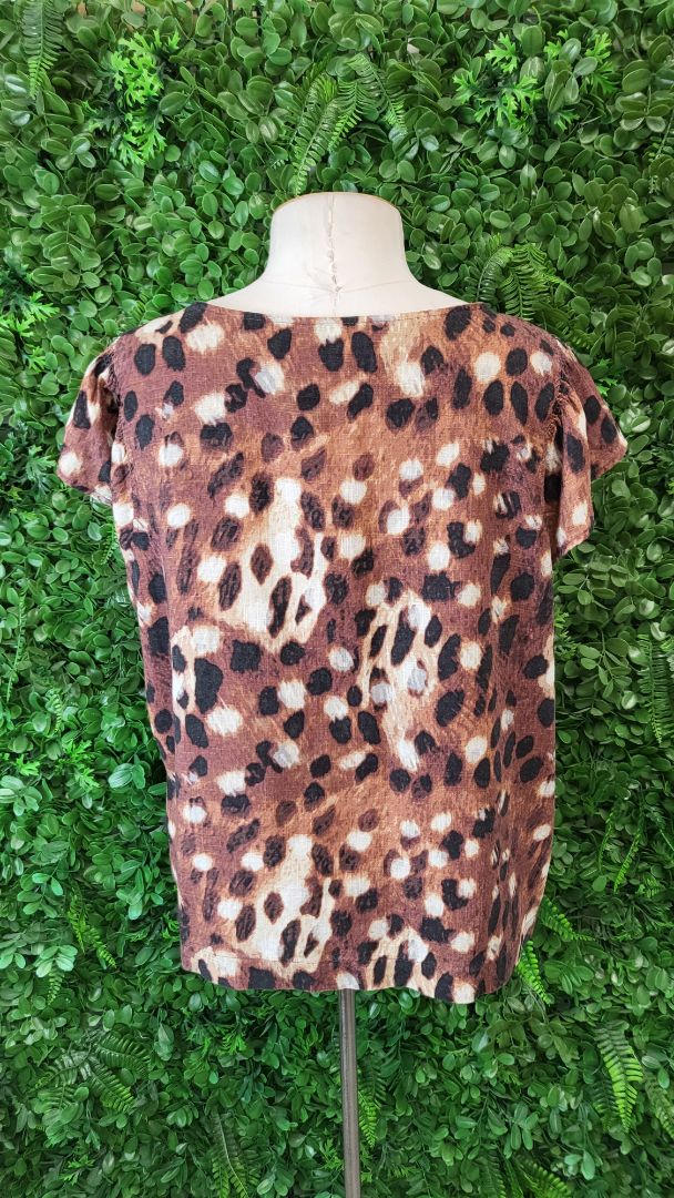 Next Brown Animal Print Top (14)