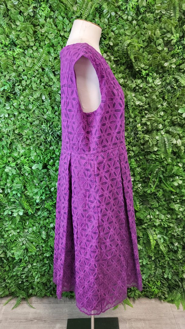 Betty Jackson Purple Fit Flare Dress (16)