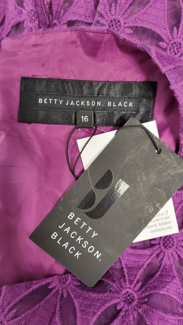 Betty Jackson Purple Fit Flare Dress (16)