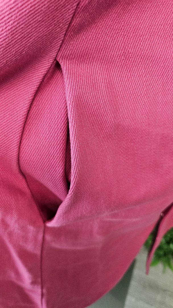 Wilson Trollope Pink Domed Cotton Midi Dress (10)