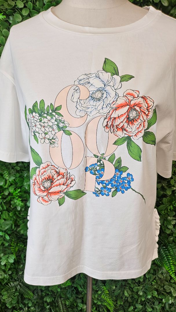 Coop White Flower Hour Tee (10-12)