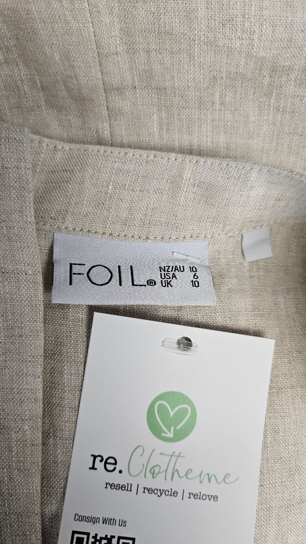 Foil Natural Linen Shift Dress (10)