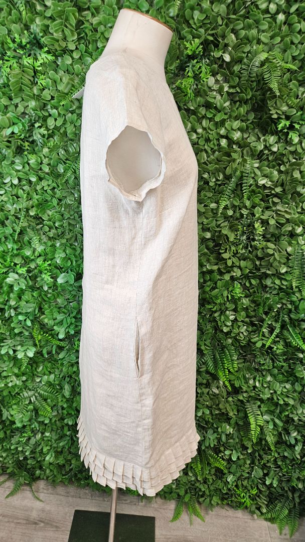 Foil Natural Linen Shift Dress (10)