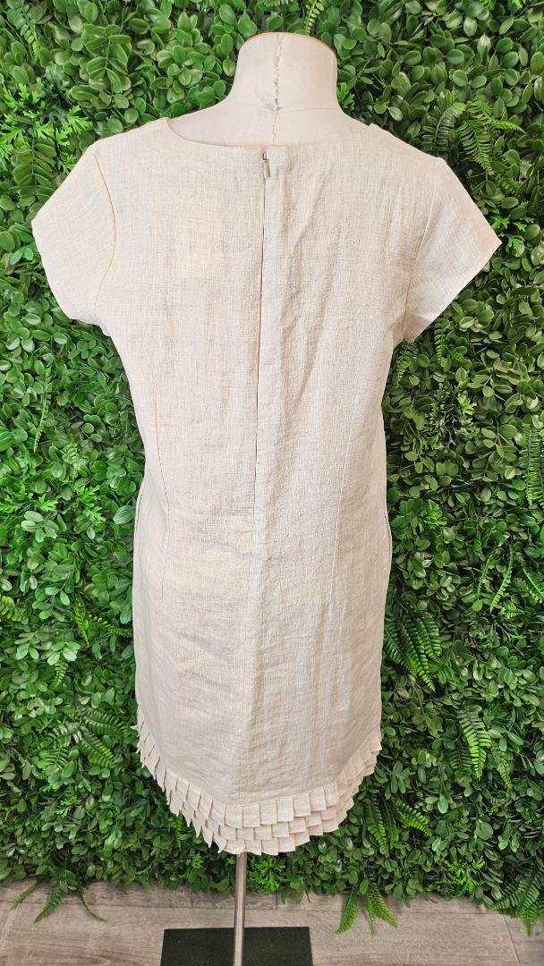Foil Natural Linen Shift Dress (10)