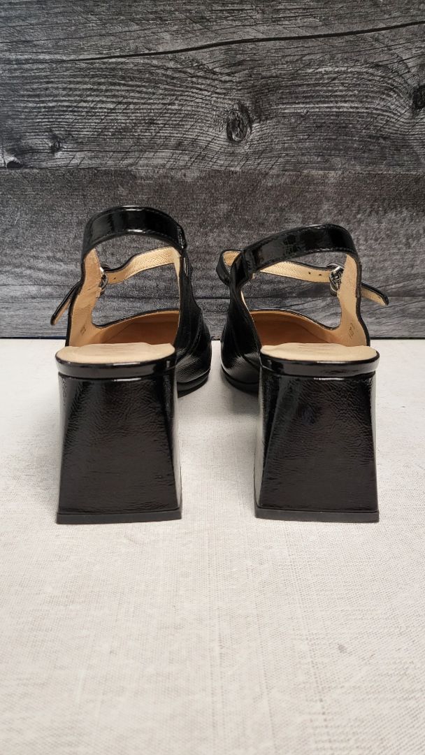 Wonders Black Slingback Heels (38)